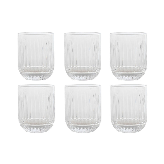 Set of glasses Home ESPRIT Transparent Crystal 275 ml (6 Units)