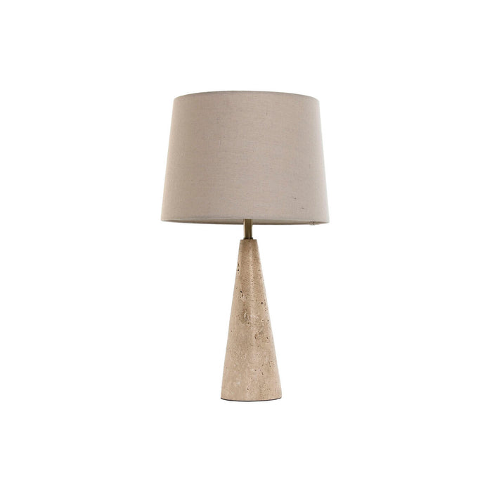 Desk lamp Home ESPRIT Beige Linen Marble 35 x 35 x 64 cm