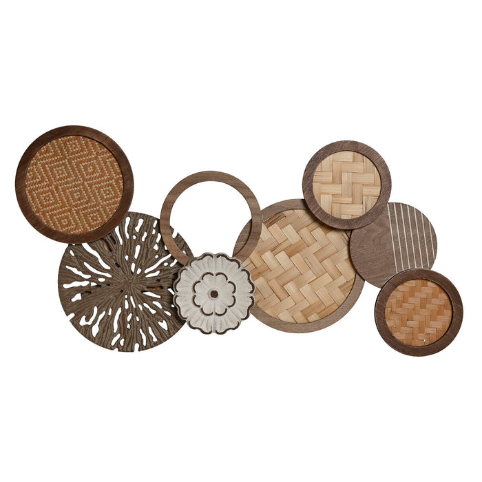 Wall Decoration Home ESPRIT Natural Circles 75 x 4,5 x 38 cm