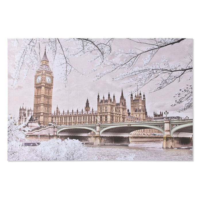 Painting Home ESPRIT White Golden Glitter London Loft 150 x 3 x 100 cm (2 Units)