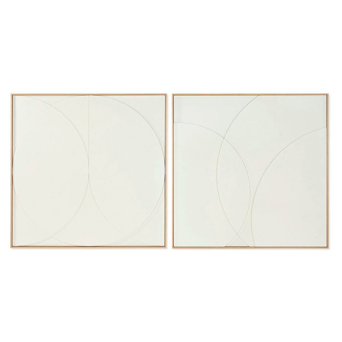 Painting Home ESPRIT White Modern Scandinavian 100 x 4 x 100 cm (2 Units)