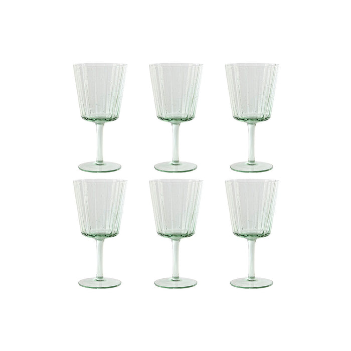 Set of cups Home ESPRIT Green Crystal 285 ml 8,4 x 8,4 x 16,4 cm (6 Units)