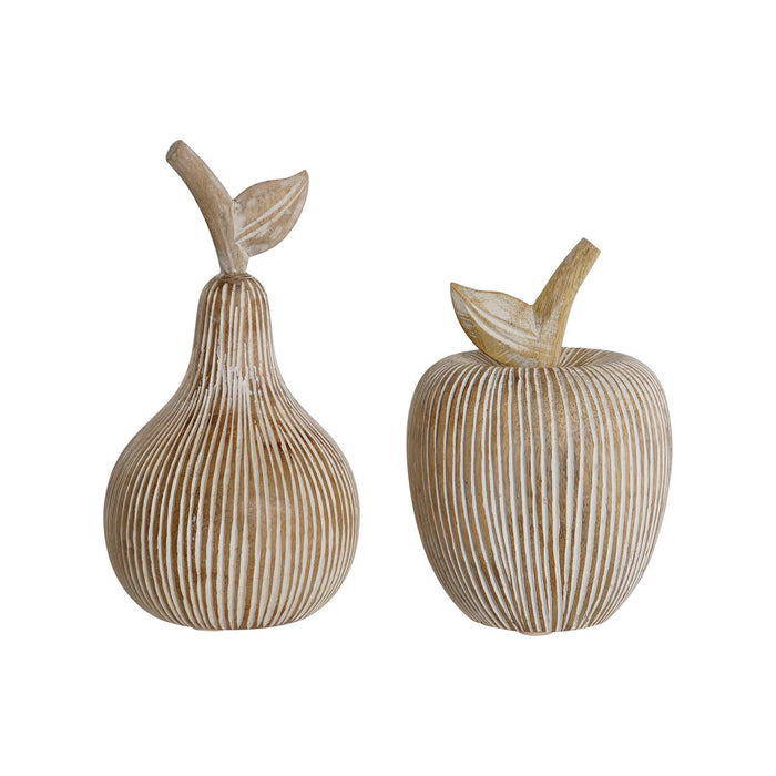 Decorative Figure Home ESPRIT White Fruit 12 x 12 x 23 cm (2 Units)