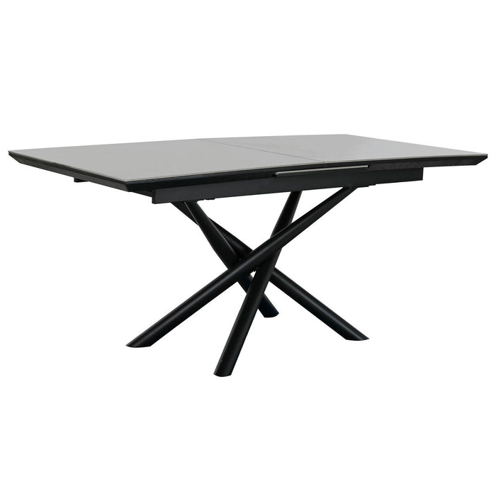 Dining Table Home ESPRIT Black Grey Metal Ceramic 160 x 90 x 76 cm