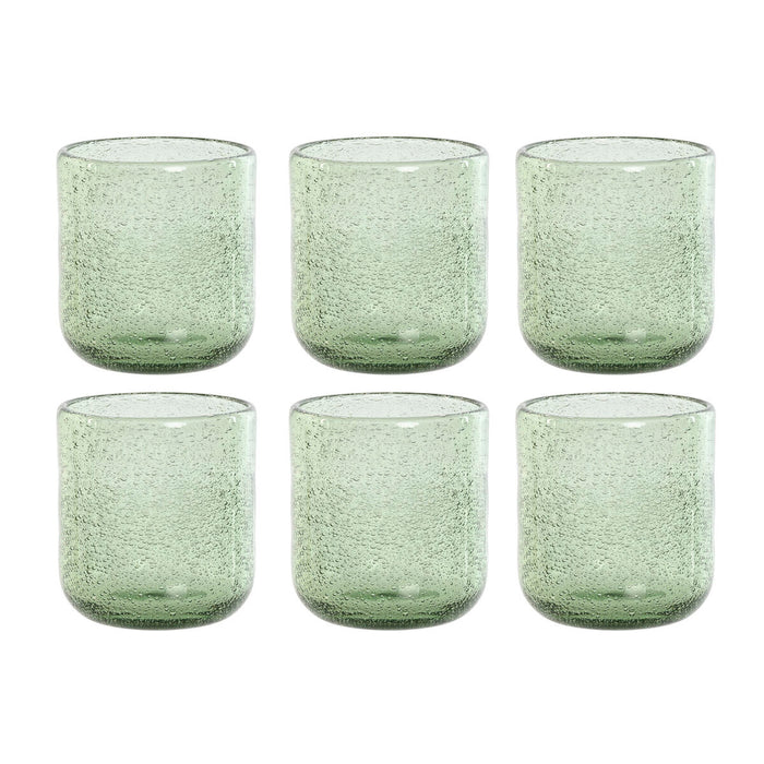 Set of glasses Home ESPRIT Green Crystal 320 ml (6 Units)