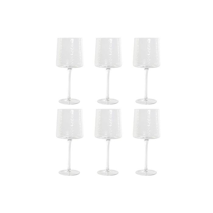 Set of cups Home ESPRIT Transparent Crystal 9,6 x 9,6 x 22,5 cm (6 Units)