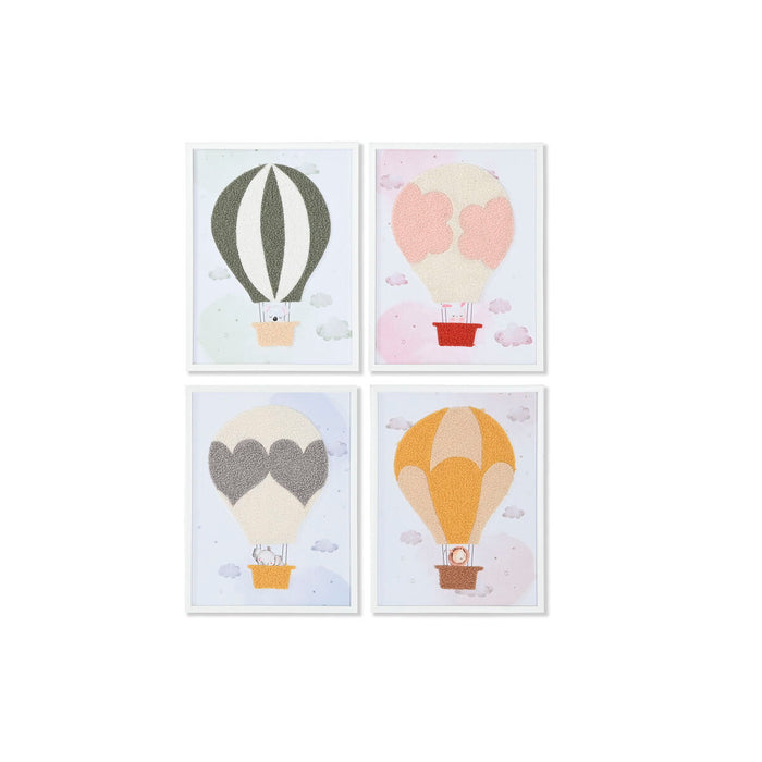 Painting Home ESPRIT White Children's 30 x 1,8 x 40 cm (4 Units)