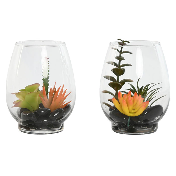 Decorative Plant Home ESPRIT PVC Crystal 10 x 10 x 15 cm (2 Units)