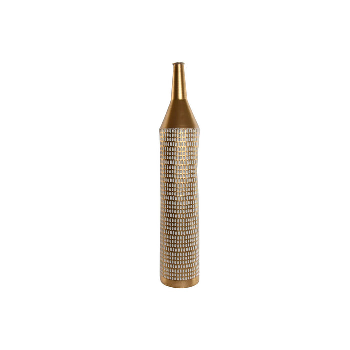 Vase Home ESPRIT White Golden Metal Modern 14,5 X 14,5 X 82 cm