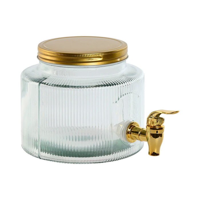 Water Dispenser Home ESPRIT Golden Metal Crystal 17,8 x 25 x 15 cm