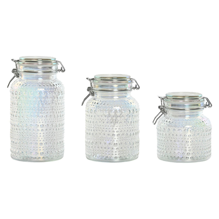 3 Tubs Home ESPRIT Transparent Metal Crystal 1,2 L 3 Pieces