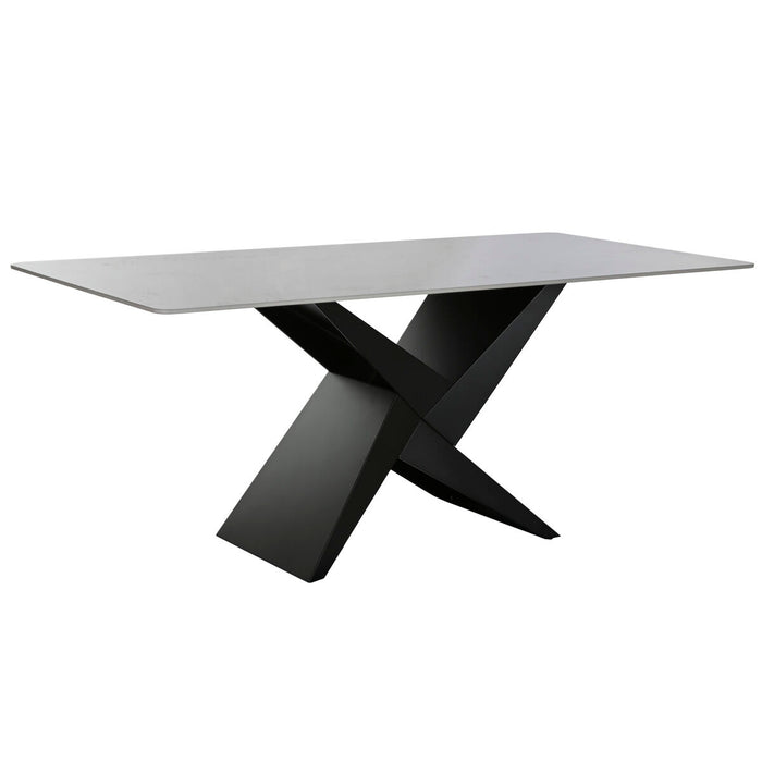 Dining Table Home ESPRIT Black Metal Ceramic 180 x 90 x 75 cm