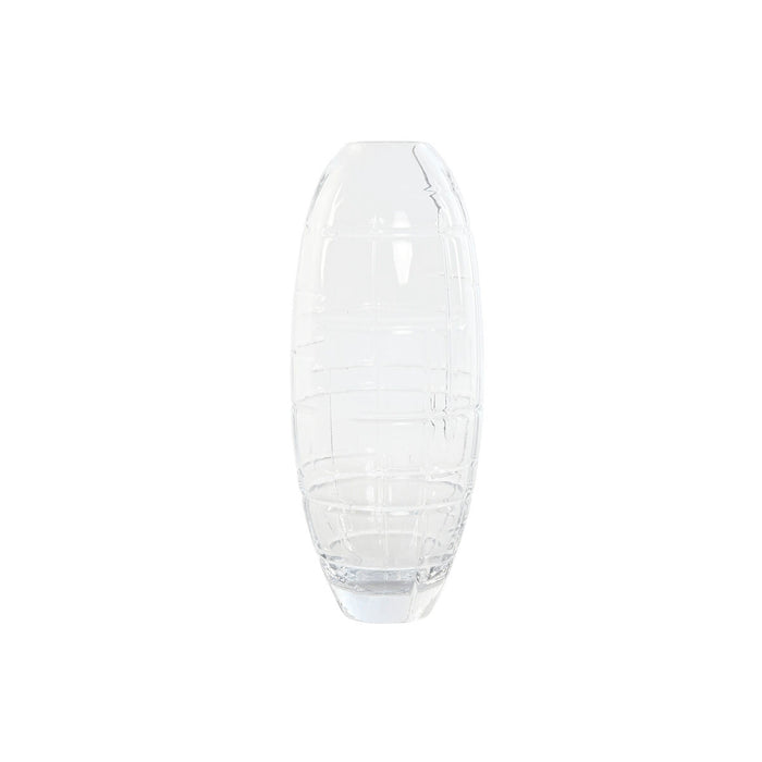 Vase Home ESPRIT Transparent Crystal Modern 11,5 X 11,5 X 28 CM