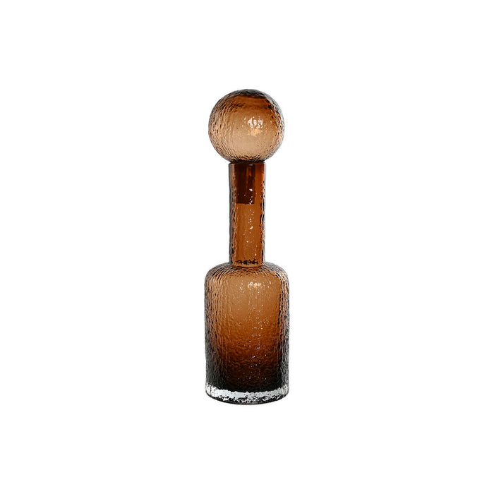 Vase Home ESPRIT Brown Crystal Modern 12,5 X 12,5 X 43,5 cm