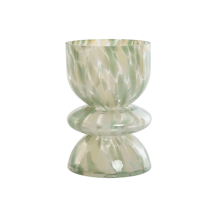 Vase Home ESPRIT Green Cream Crystal Modern 16 x 16 x 24 cm