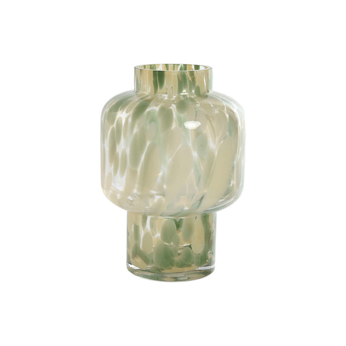 Vase Home ESPRIT Green Cream Crystal Modern 15 X 15 X 21,5 cm