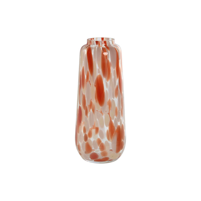 Vase Home ESPRIT Cream Terracotta Crystal Modern 12,5 x 12,5 x 30 cm