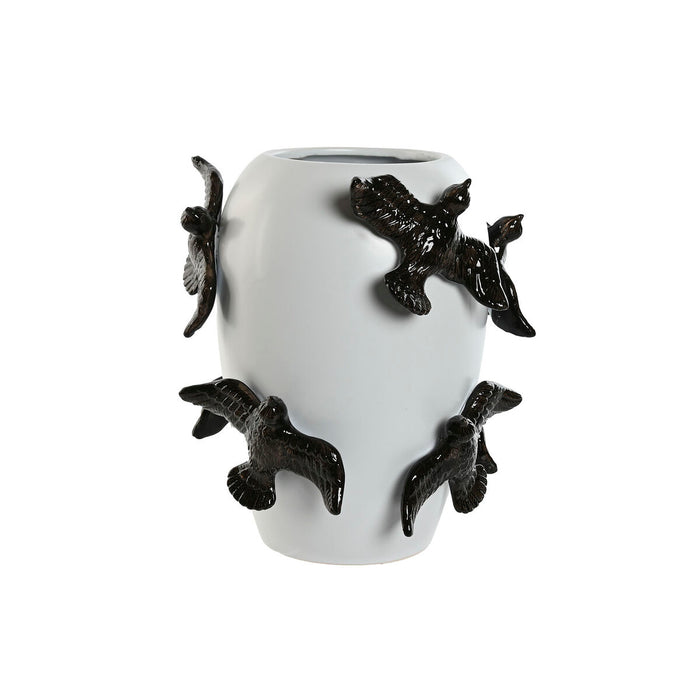 Vase Home ESPRIT White Black Stoneware Modern 27 X 27 X 29,5 cm