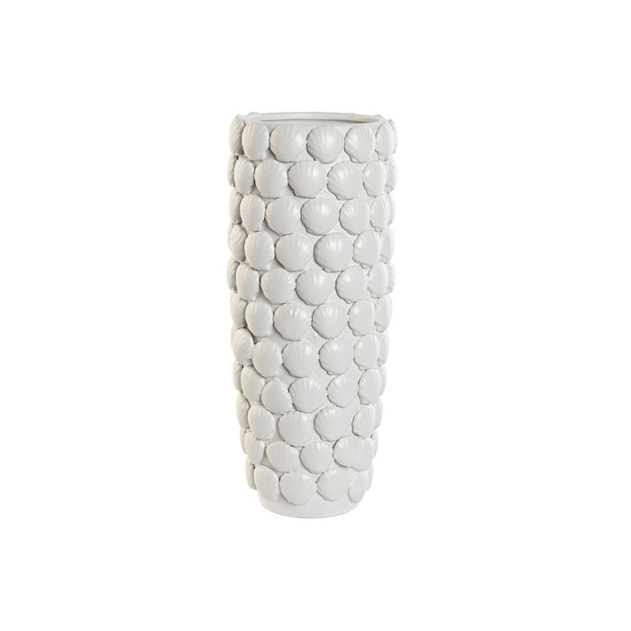 Vase Home ESPRIT White Stoneware Mediterranean 16,5 x 16,5 x 38,5 cm