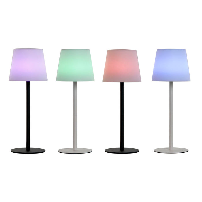 Solar lamp Home ESPRIT White Black 15 x 15 x 40 cm