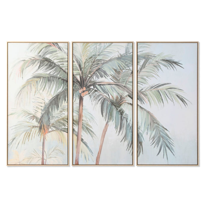Canvas Home ESPRIT Green Palms Tropical 180 x 4 x 120 cm (3 Pieces)