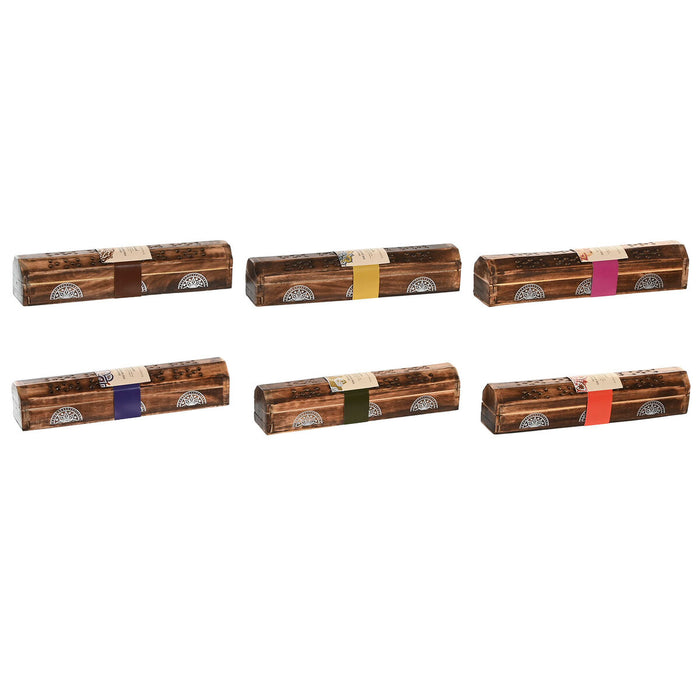 Holder Home ESPRIT Mango wood Mandala Indian Man 31 x 6 x 6,5 cm Incense (6 Units) (10 Units)