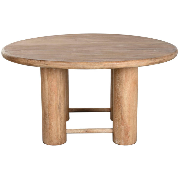 Dining Table Home ESPRIT Brown Mango wood 150 x 150 x 78,7 cm