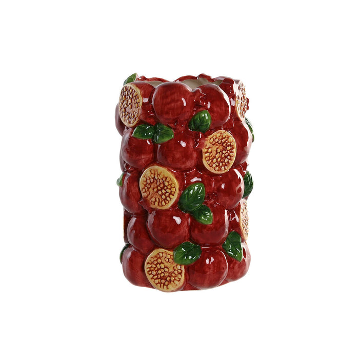 Vase Home ESPRIT Green Maroon Ceramic 21 x 21 x 30 cm