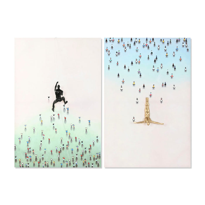 Canvas Home ESPRIT Resin Canvas 80 x 3,5 x 120 cm