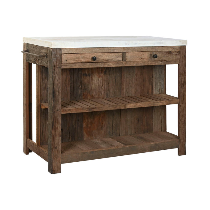 Kitchen furniture Home ESPRIT White Natural 120 x 60 x 97 cm 131 x 61,5 x 97 cm