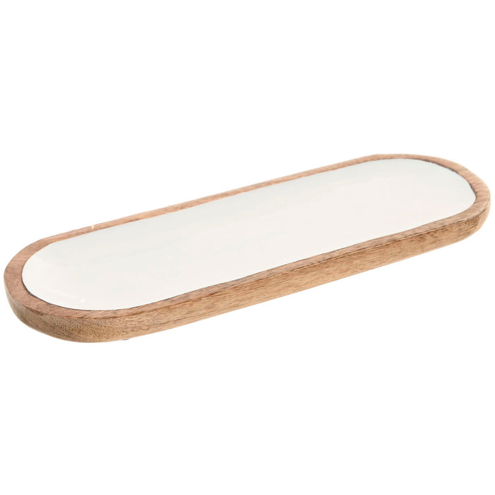 Snack tray Home ESPRIT White Natural