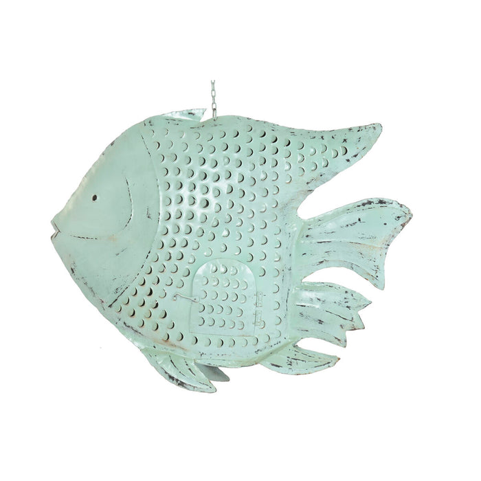 Decorative Figure Home ESPRIT Blue Fish 108 X 16 X 80 cm
