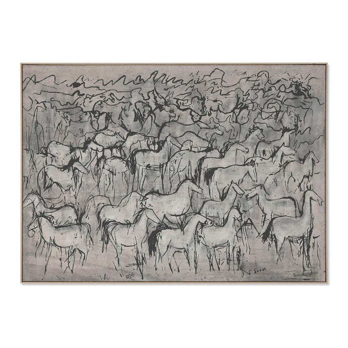 Painting Home ESPRIT Jute polystyrene 140 x 4 x 100 cm