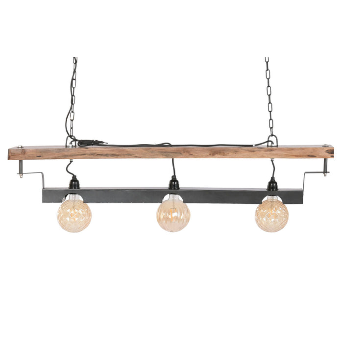Ceiling Light Home ESPRIT Brown Black Iron Acacia 116 X 16 X 26 CM