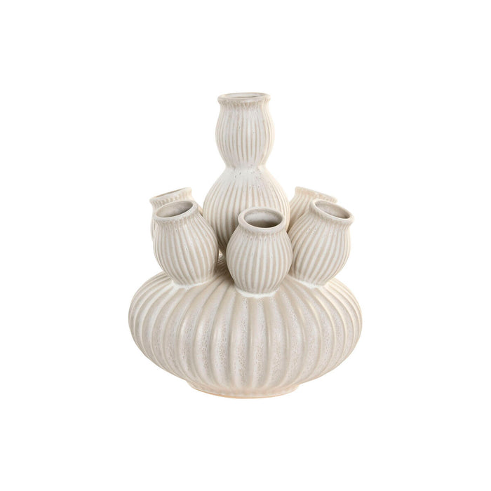 Vase Home ESPRIT Cream Ceramic Mediterranean 28 x 28 x 35 cm