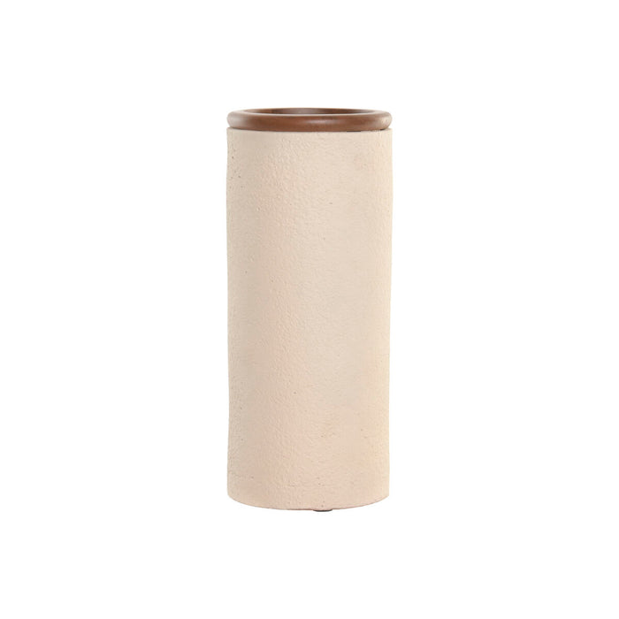 Vase Home ESPRIT Brown Beige Terracotta Mango wood 16 x 16 x 40 cm