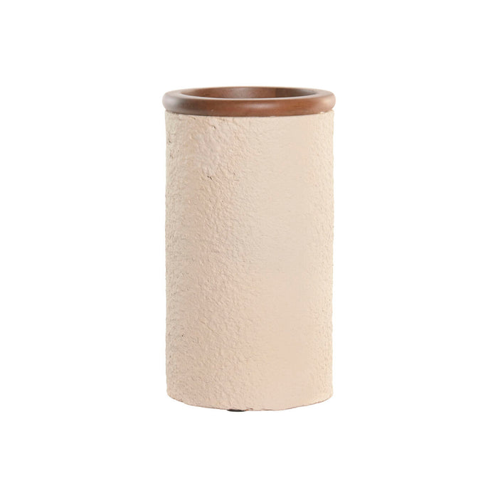 Vase Home ESPRIT Brown Beige Terracotta Mango wood 16 x 16 x 30 cm