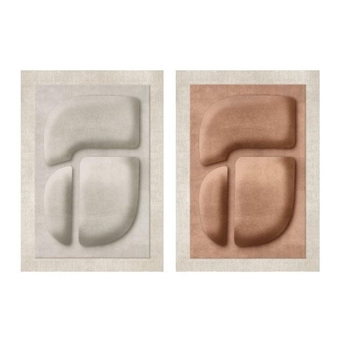 Canvas Home ESPRIT Brown Beige Abstract Scandinavian 80 x 3 x 120 cm 80 X 10 X 120 CM (2 Units)