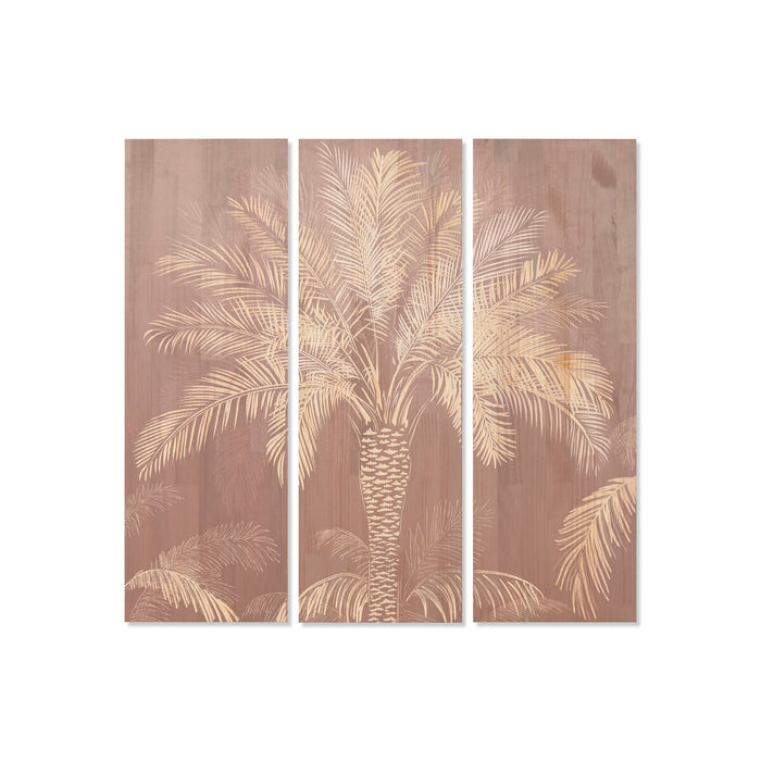 Painting Home ESPRIT Brown Palms Colonial 40 X 3,6 X 120 CM (3 Pieces)
