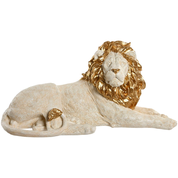 Decorative Figure Home ESPRIT White Golden Lion 80 x 36 x 39 cm