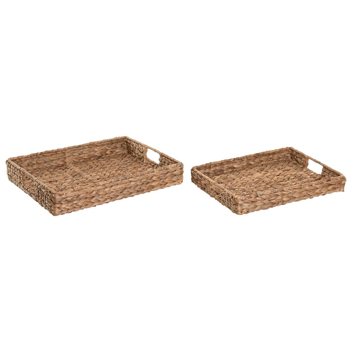 Snack tray Home ESPRIT Natural Tropical 45 X 35 X 8 CM (2 Units)
