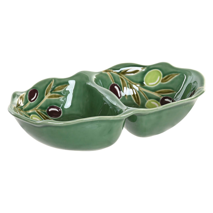 Bowl Home ESPRIT Green Stoneware Cottage With relief