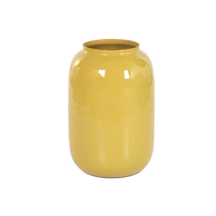 Vase Home ESPRIT Mustard Iron Urban Lacquered 36 x 36 x 51 cm