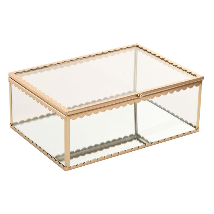 Jewelry box Home ESPRIT Golden Metal Crystal