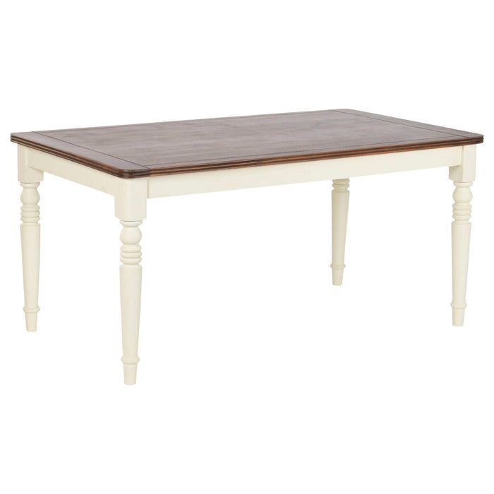 Dining Table Home ESPRIT Brown Cream Mango wood MDF Wood 160 x 90 x 76 cm