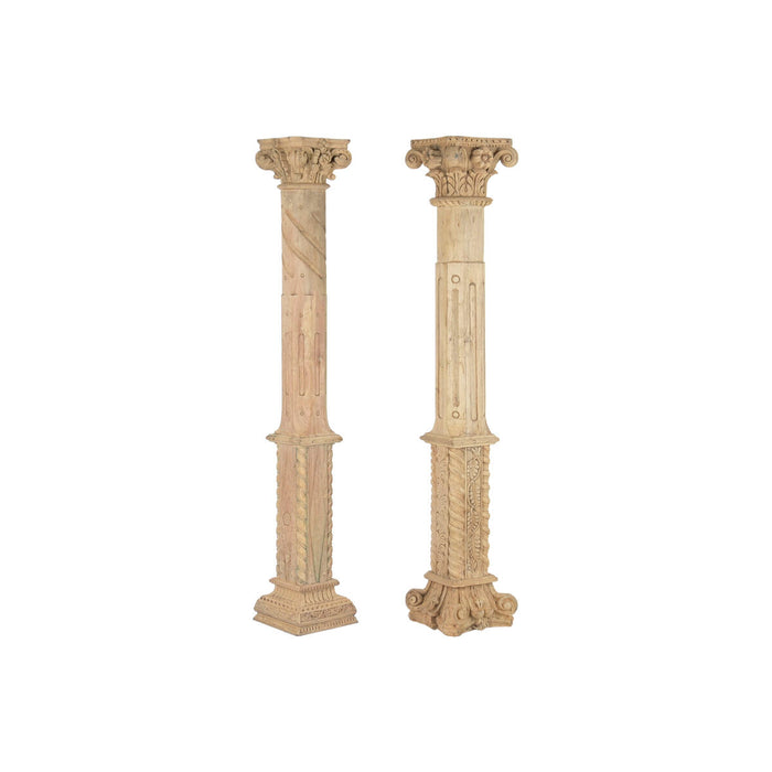 Decorative Figure Home ESPRIT Natural Column Stripped 30 X 30 X 200 CM