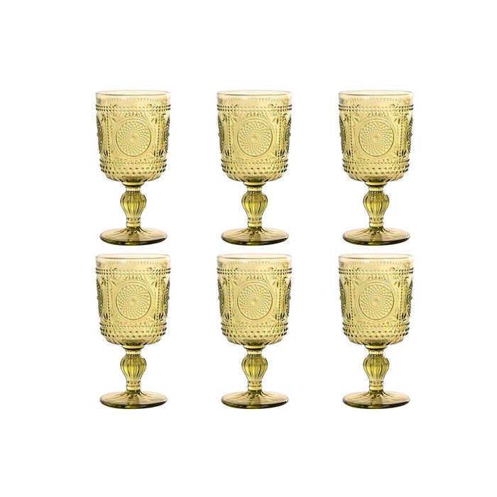 Set of cups Home ESPRIT Green Crystal 265 ml (6 Units)