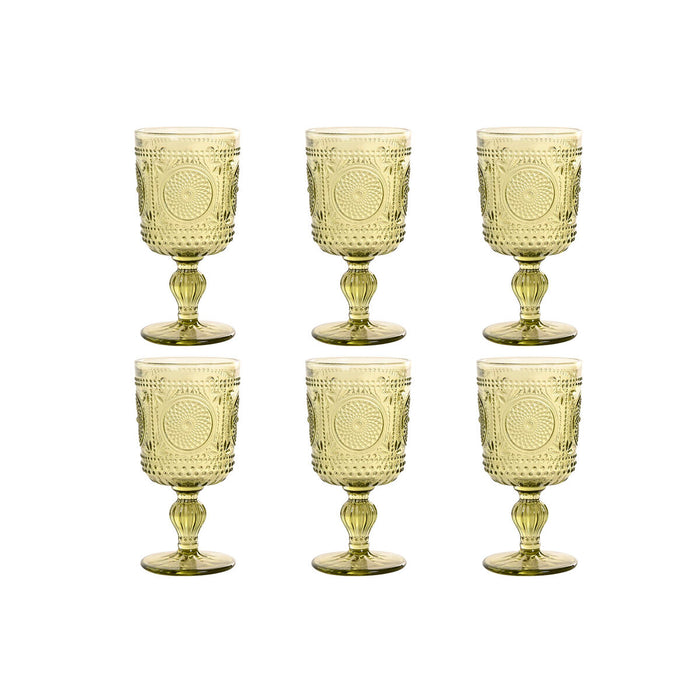Set of cups Home ESPRIT Green Crystal 310 ml (6 Units)