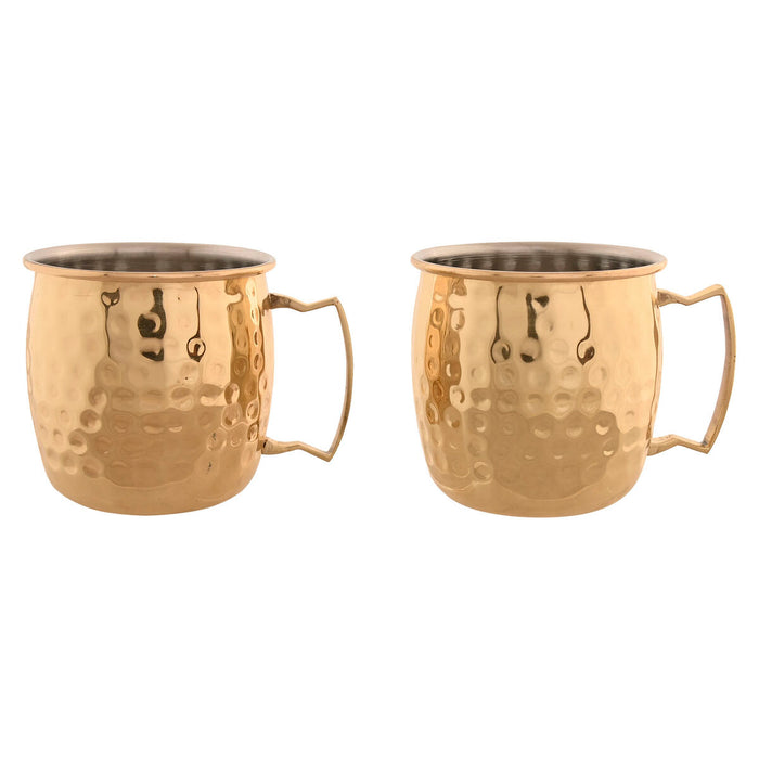 2 Piece Mug Set Home ESPRIT Golden Loft 480 ml (2 Units)