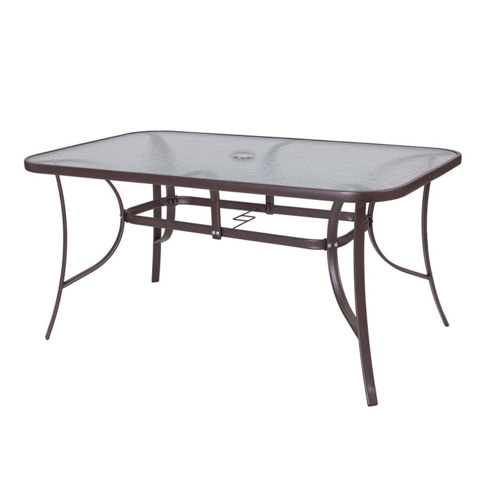 Dining Table Neila 150 x 90 x 72 cm Crystal Steel